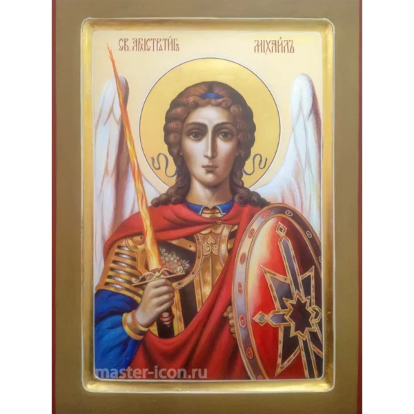 Рукописная икона Архангел Михаил